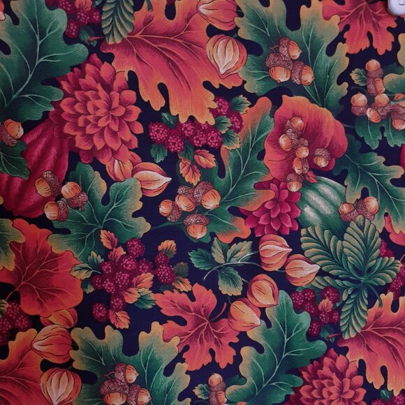 VIP Cranston Cotton Fall Autumn Fabric Orange Green 58.5" Wide 6 yards - Picture 3 of 7